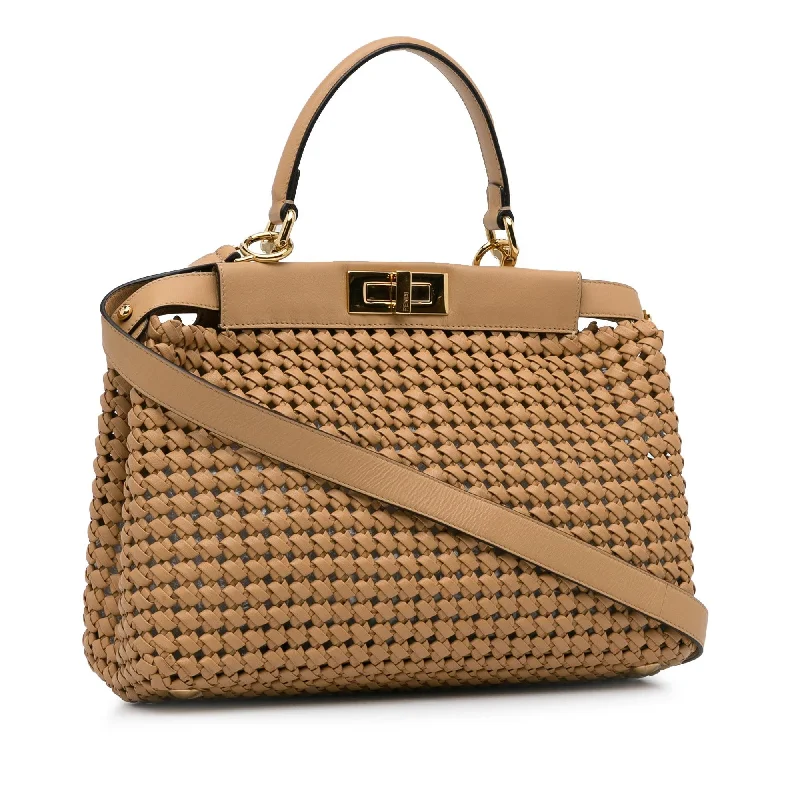 Best bags for business tripsFendi Woven Peekaboo Satchel (SHG-7Fz4ti)