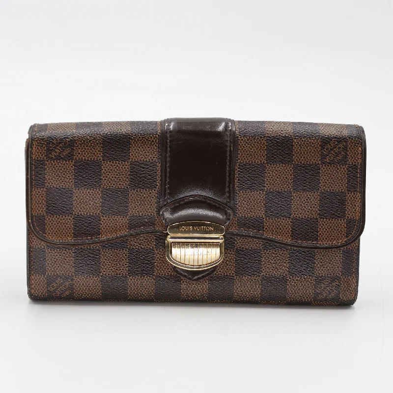 Designer bags with gold hardwareLouis Vuitton Sistina Damier Ebene GM Wallet LV-W0106P-0143