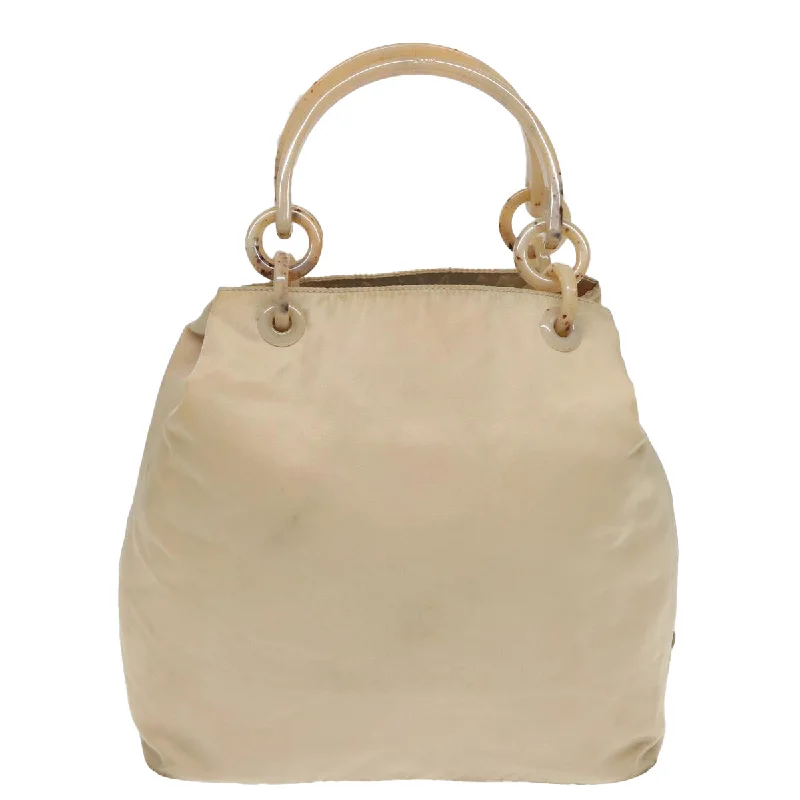 Eco-friendly tote bags for shoppingPRADA Hand Bag Nylon Beige  yb599