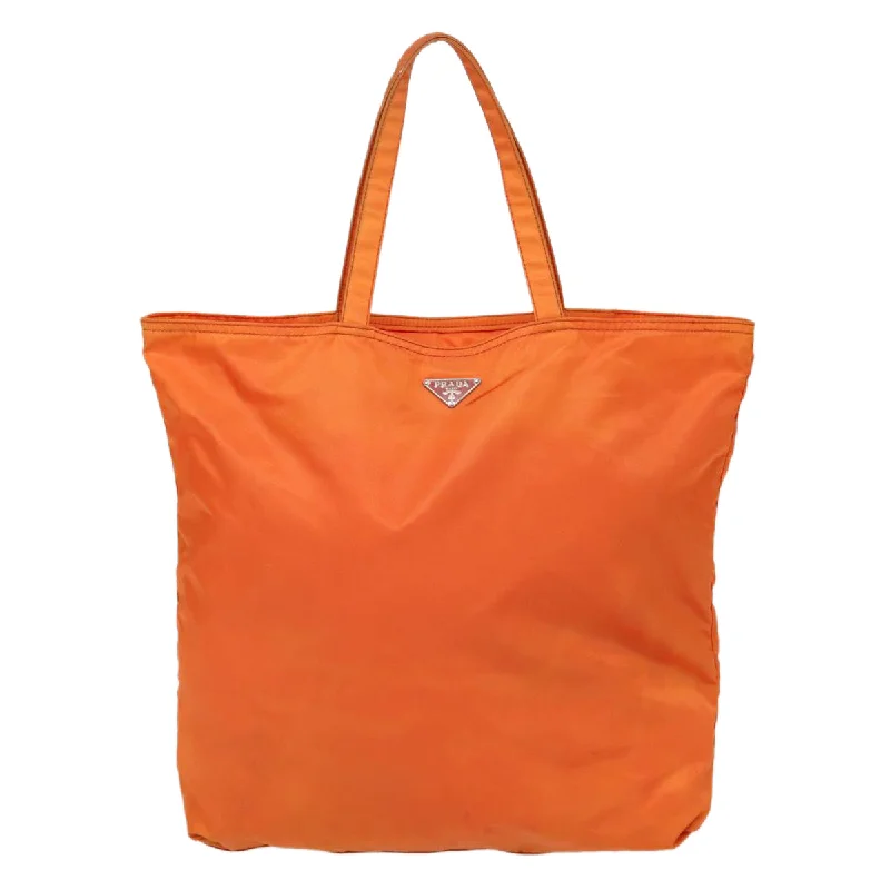 Affordable leather bagsPRADA Tote Bag Nylon Orange Silver  87757