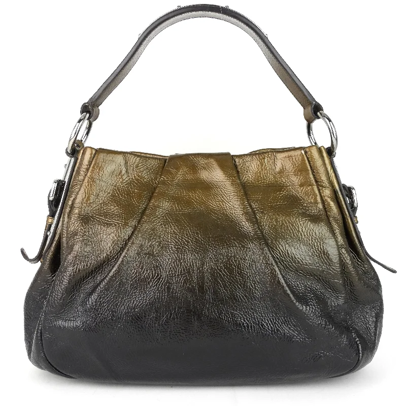 Affordable designer bag dupesPRADA Ombre Pleated Patent Leather Bag