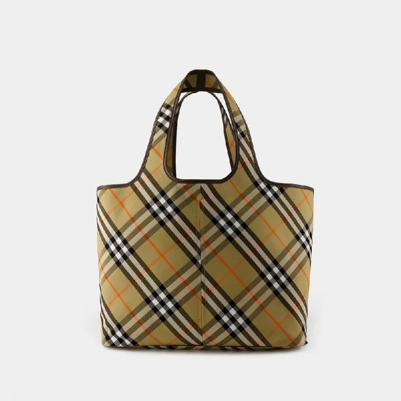 Customizable monogram bagsWomen's Medium Check Tote in Beige | 8093976