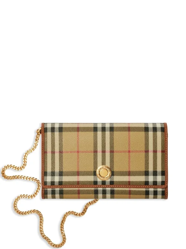 Best bags for weekend getawaysWomen's Check Chain Strap Wallet in Arcbeige | 8094420155142