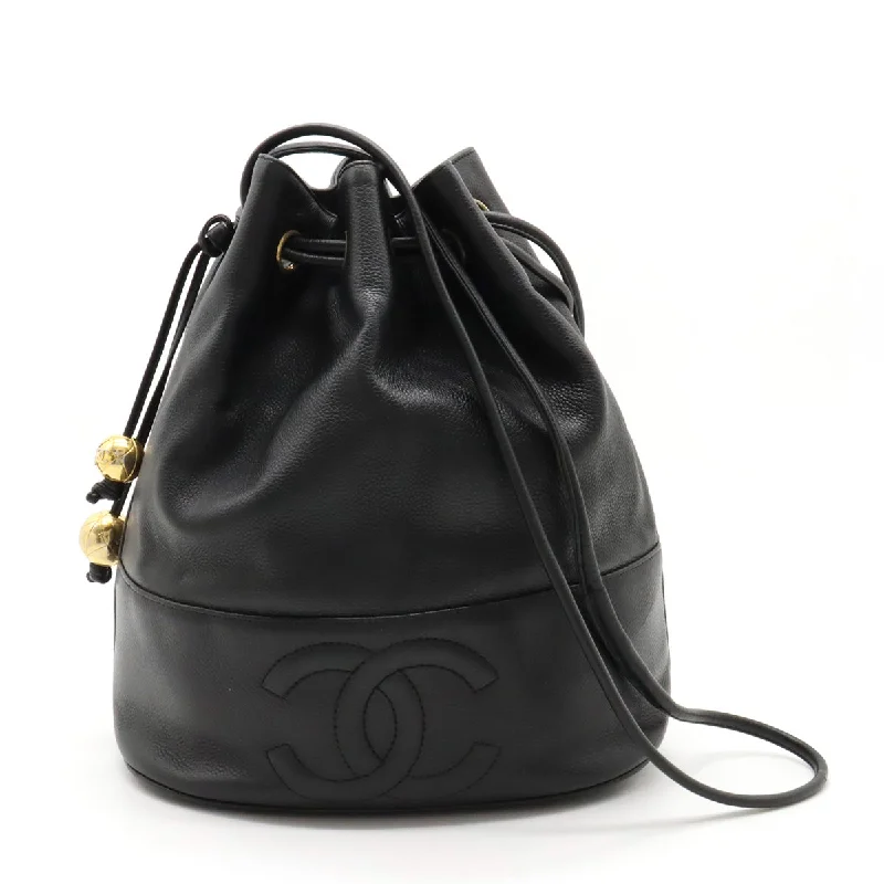 Compact crossbody bags for travelChanel Black Lambskin Bucket Shoulder Bag