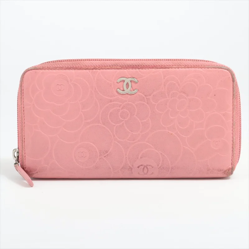 Crossbody bags for everyday useChanel Camelia  Round  Wallet Pink Silver Gold  17th