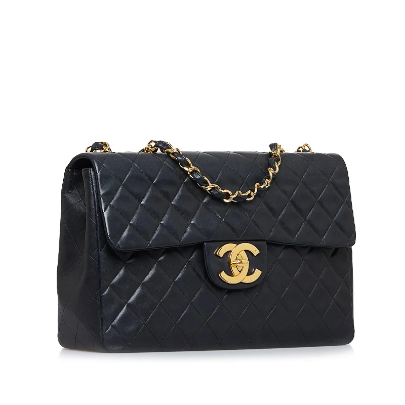 Affordable luxury bags Chanel Jumbo XL Classic Lambskin Maxi Single Flap (H0fuvy)