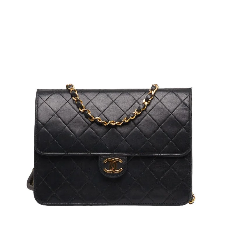 Minimalist leather handbagsChanel Matrases Coco Pushlock Chain Shoulder Bag Black  S  Chanel