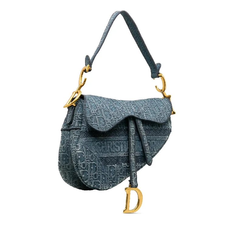 Large capacity travel bagsDior Oblique Denim Saddle Bag (bhe25J)